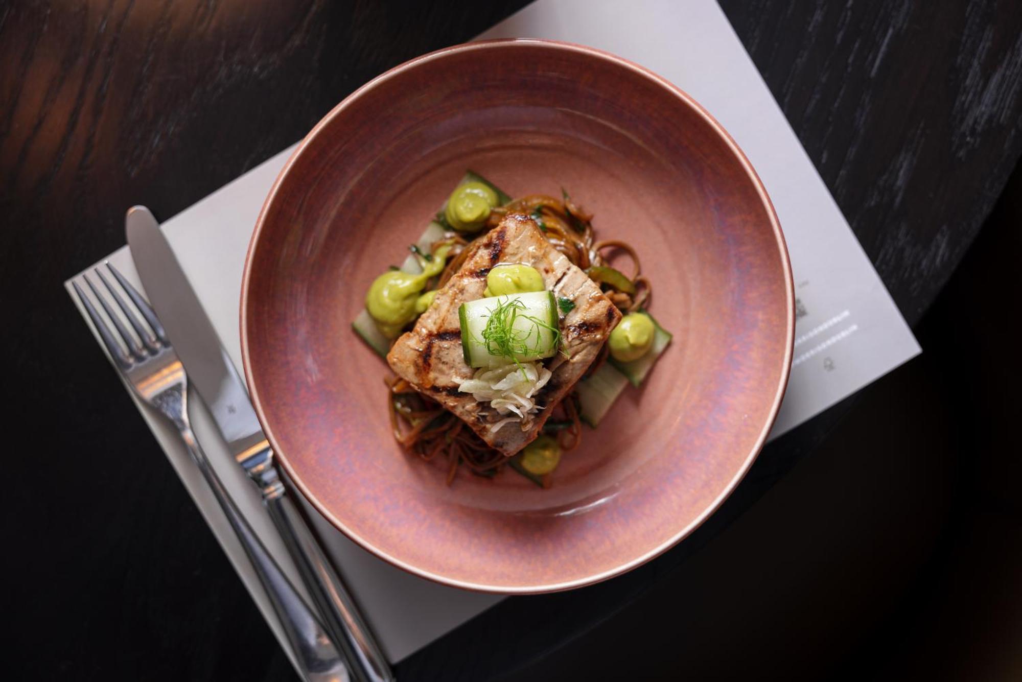 The Morrison Dublin, Curio Collection By Hilton Otel Dış mekan fotoğraf A dish at the restaurant